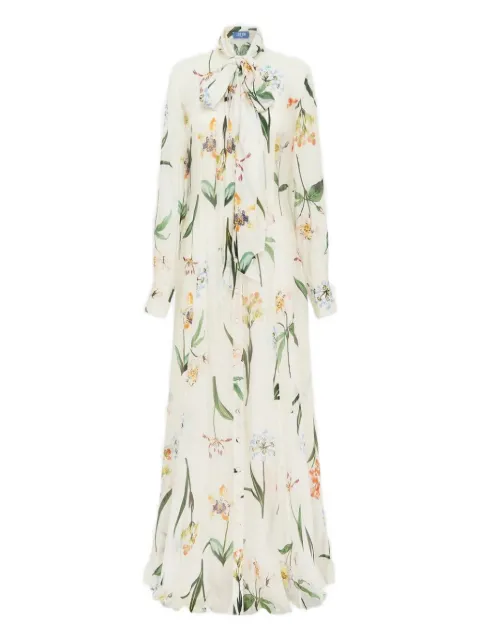 Leo Lin vestido largo Lilith con motivo floral