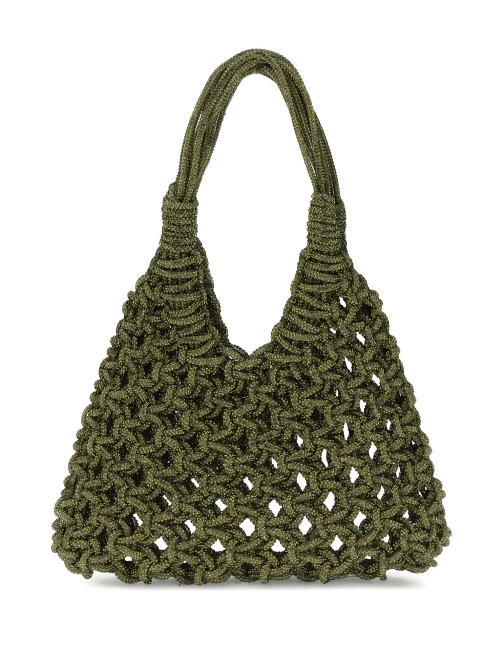 Hibourama crystal-embellished shoulder bag - Verde