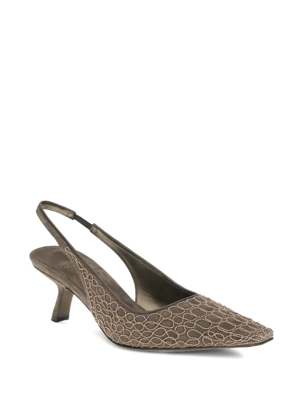 Brunello Cucinelli The City slingback pumps Brown