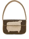 STAUD Tommy Dolly beaded shoulder bag - Brown