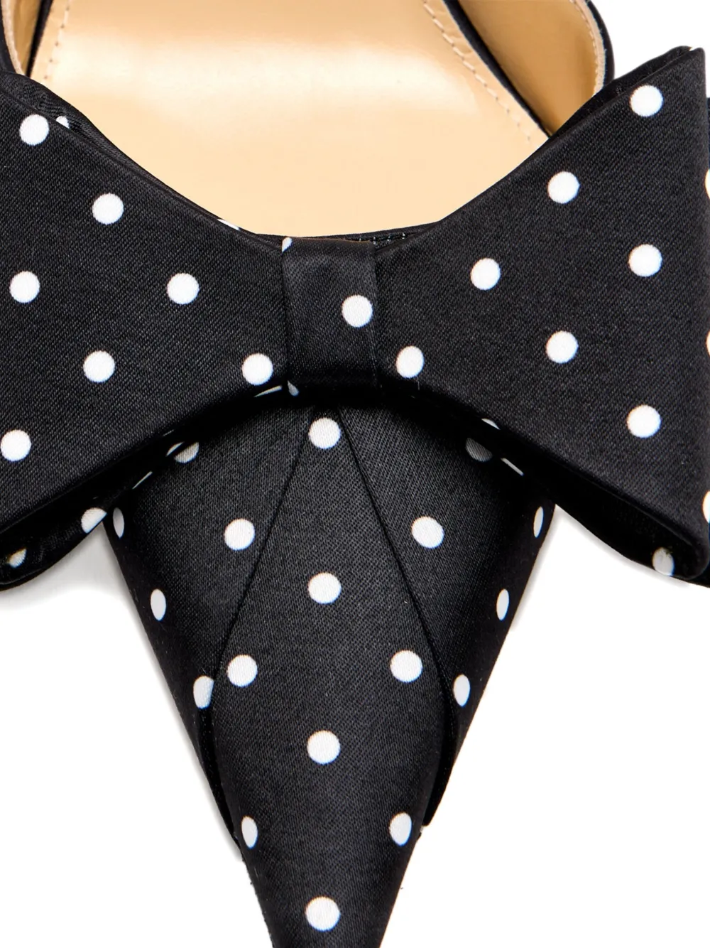Mach&mach Le Cadeau Polka Dot Singback Pumps In Black