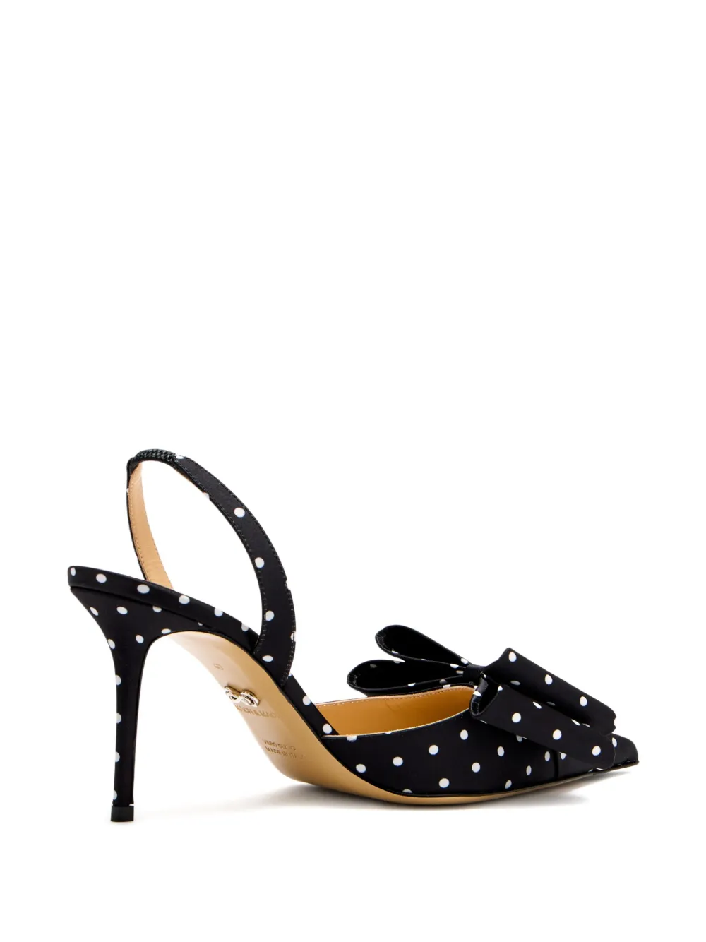 Mach&mach Le Cadeau Polka Dot Singback Pumps In Black