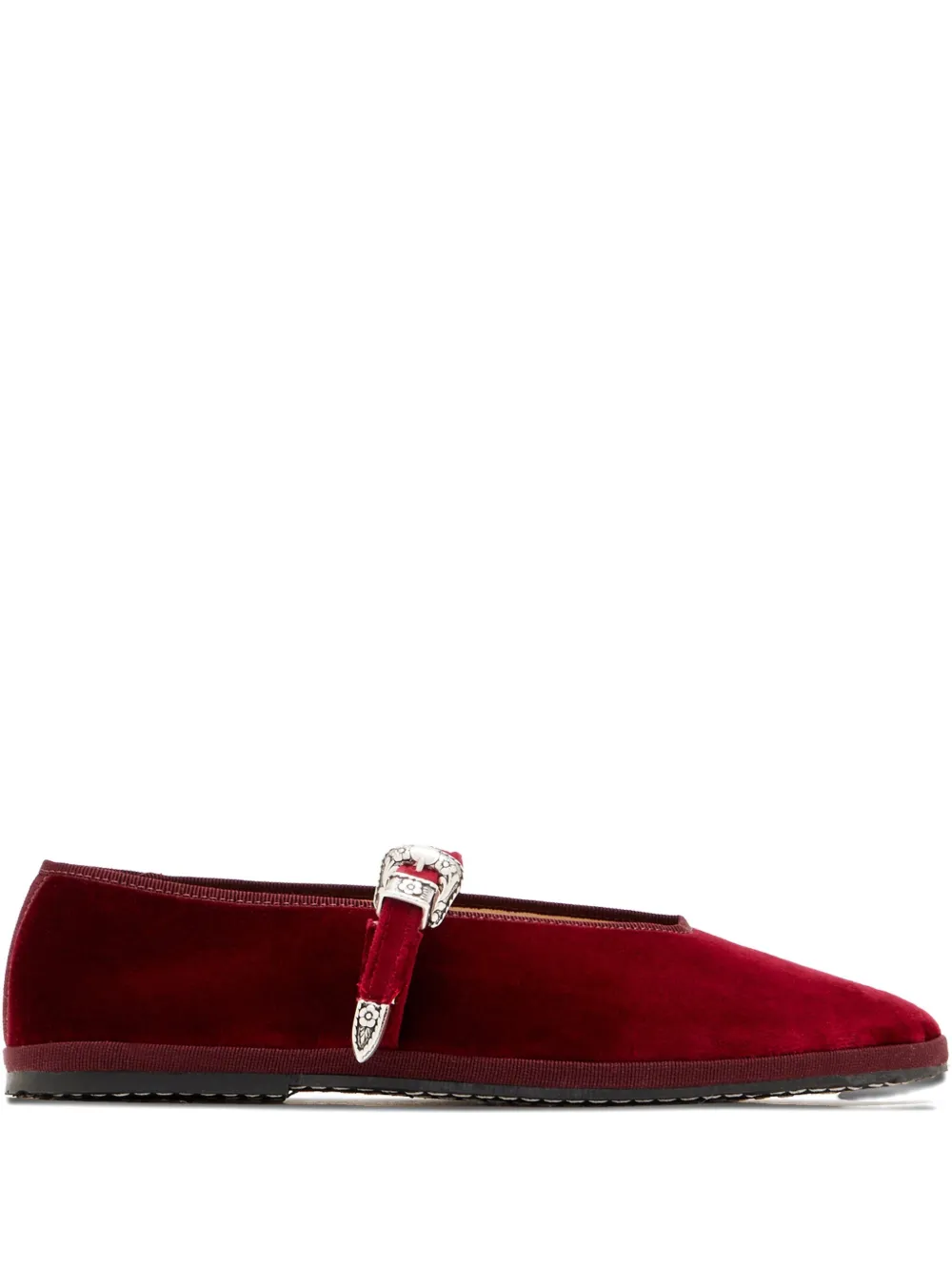 CAPULETTE Norma fluwelen ballerina's Rood