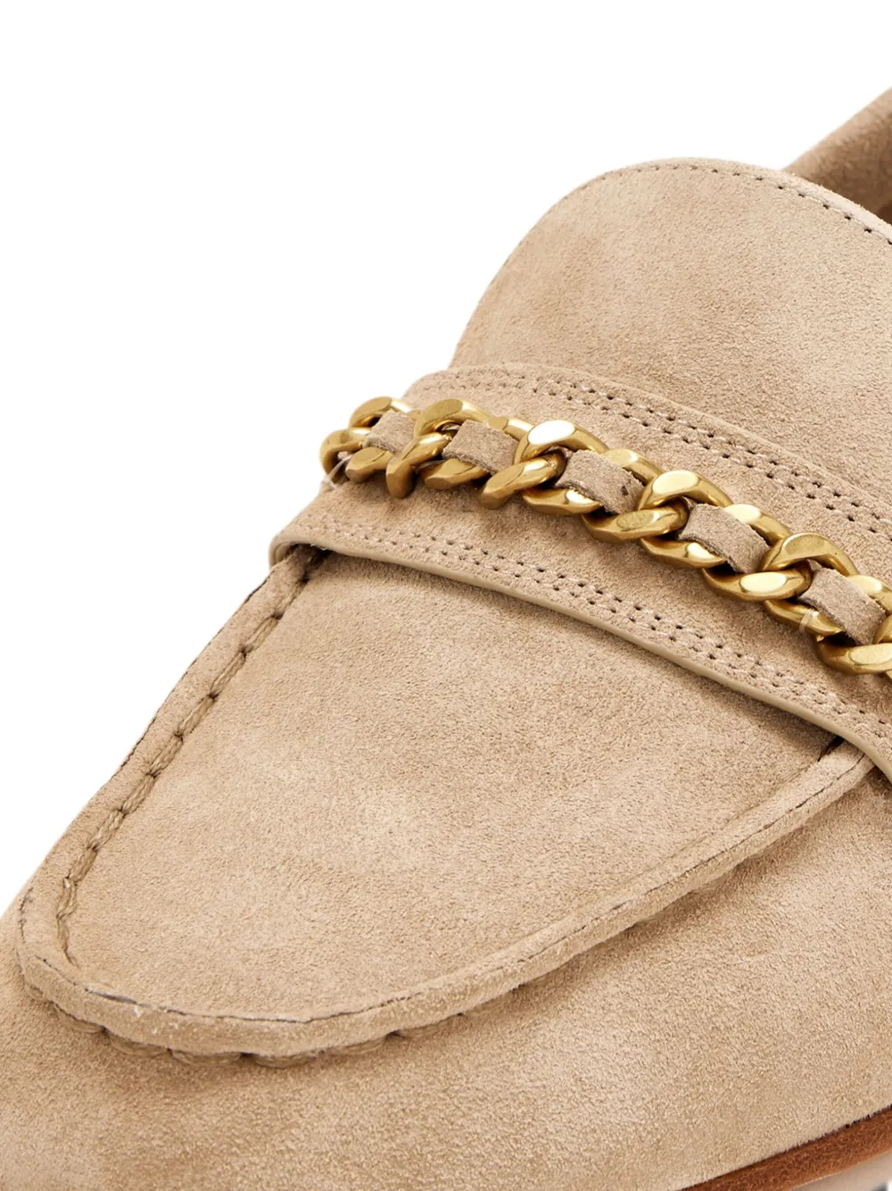 Veronica Beard Loafers verfraaid met ketting Beige