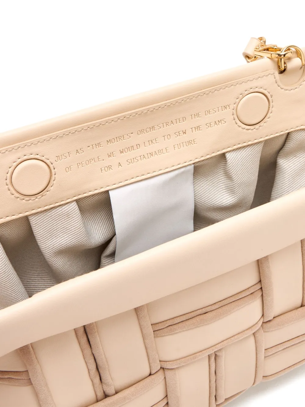 Themoirè Bios Edge Clutch Bag In Neutral