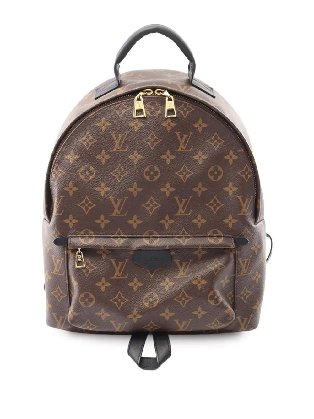 Pre-owned Louis Vuitton 2017 Monogram Palm Springs Mm Backpack In Brown