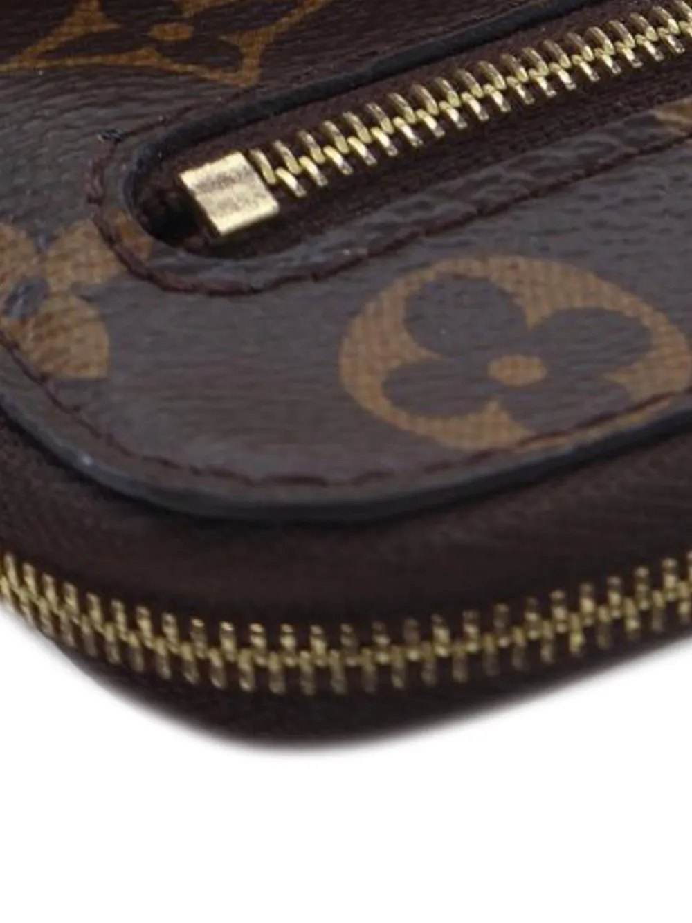 Pre-owned Louis Vuitton 2021-2025 Monogram Utility Phone Sleeve Satchel In Brown