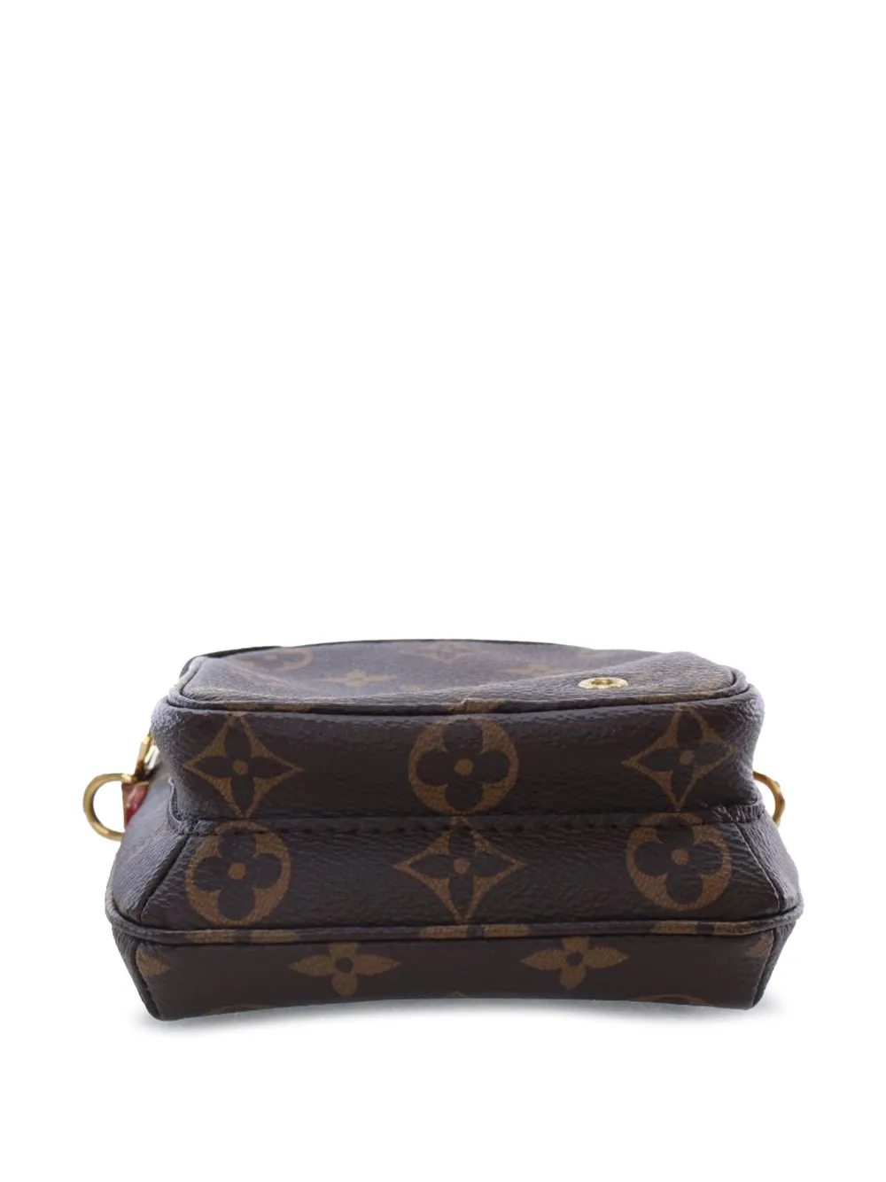 Pre-owned Louis Vuitton 2021-2025 Monogram Utility Phone Sleeve Satchel In Brown