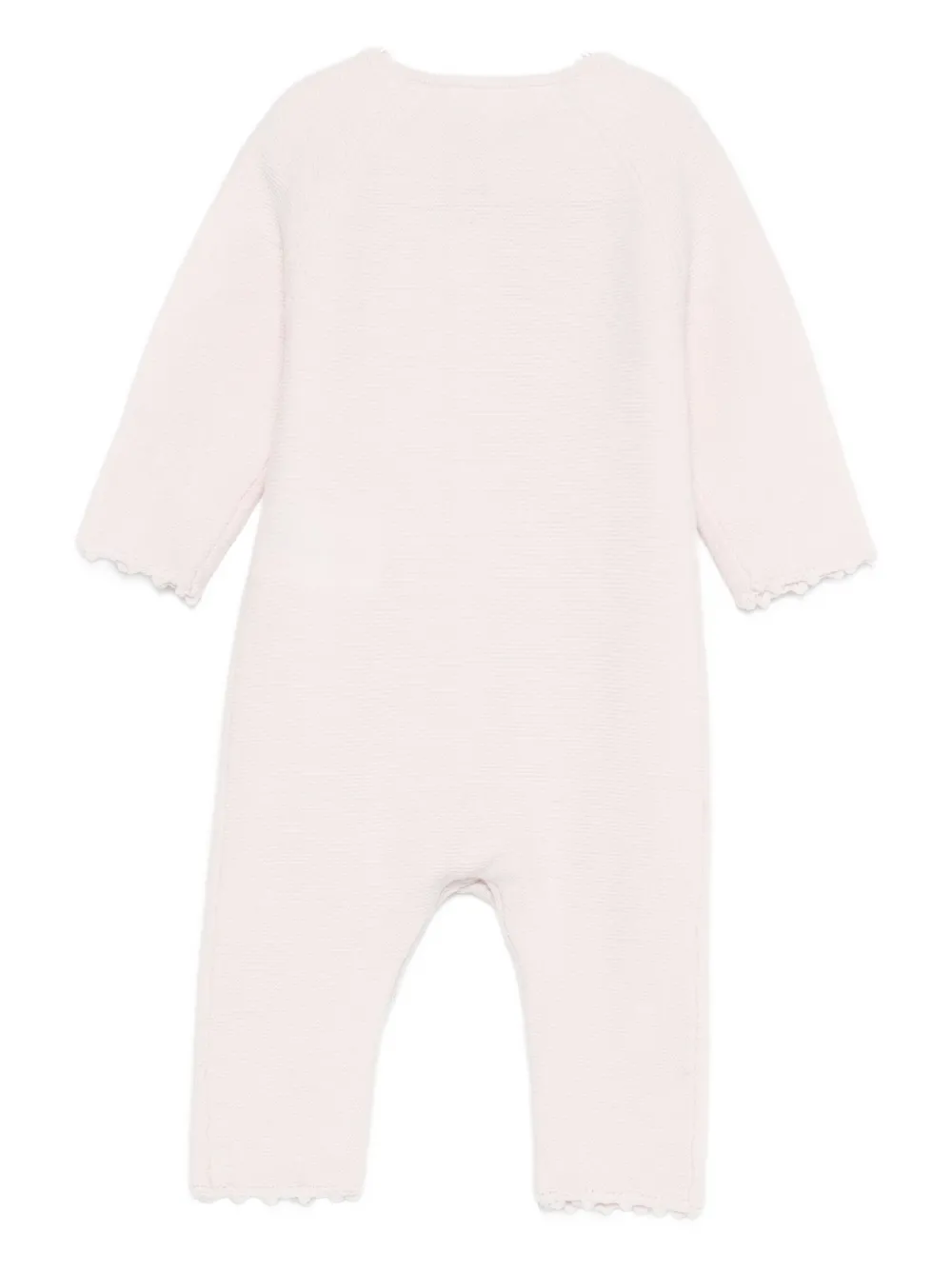 Tartine Et Chocolat Embroidered Scallop-edge Babygrow In Pink