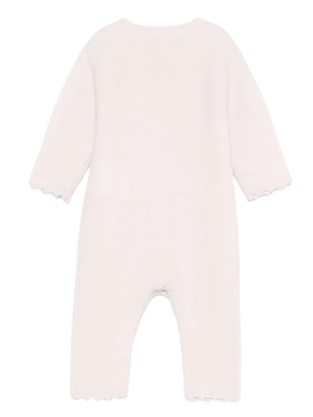 Tartine Et Chocolat embroidered scallop-edge babygrow - Roze