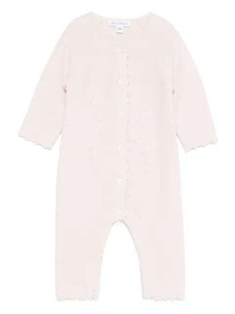 Tartine Et Chocolat embroidered scallop-edge babygrow