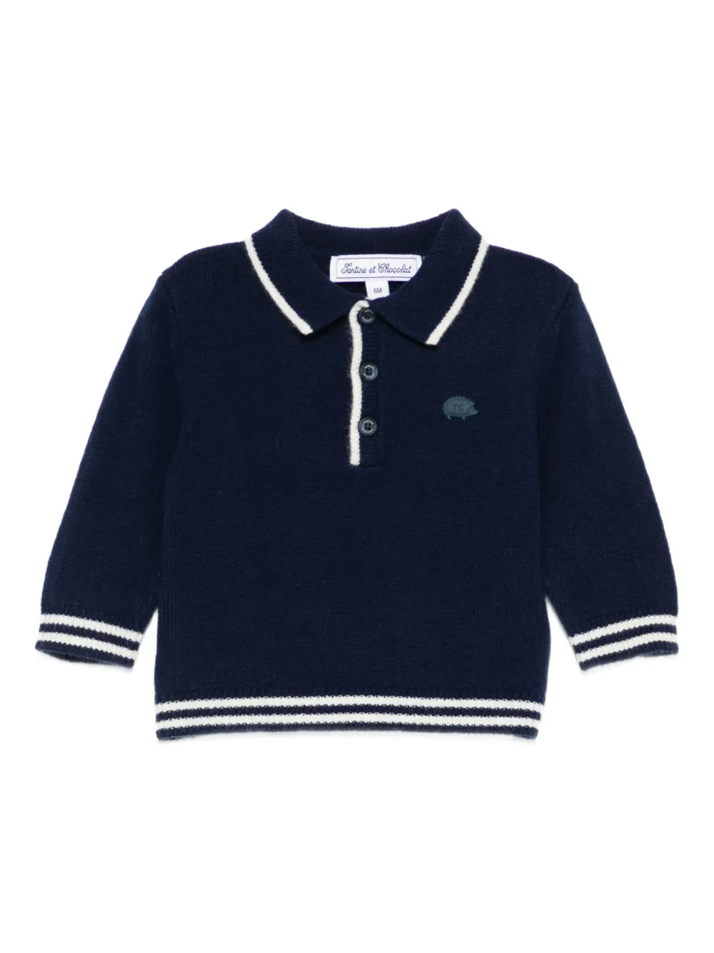 Tartine Et Chocolat playera tipo polo tejida | azul | Image 1