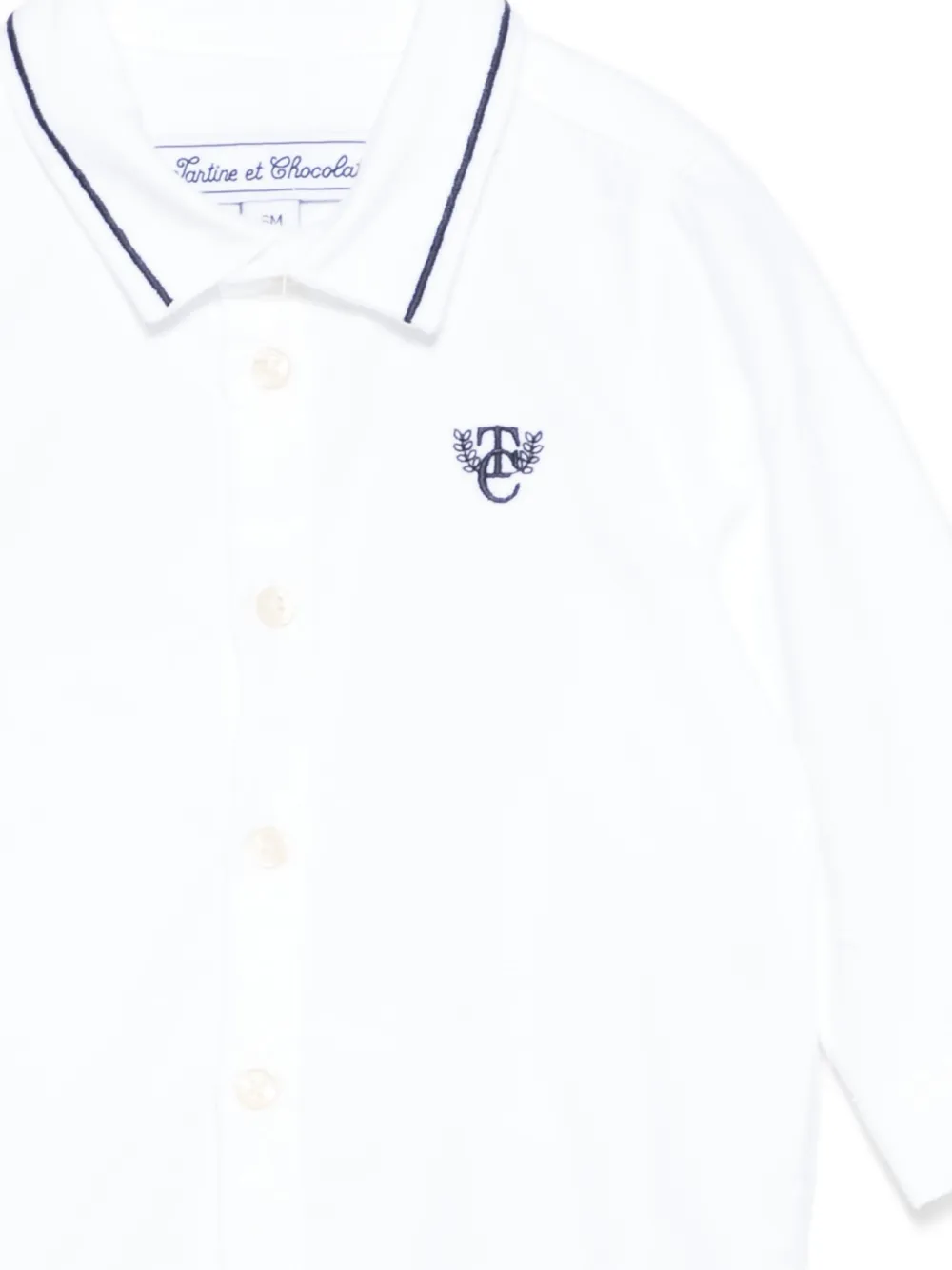 Tartine Et Chocolat Poloshirt met geborduurd logo Wit
