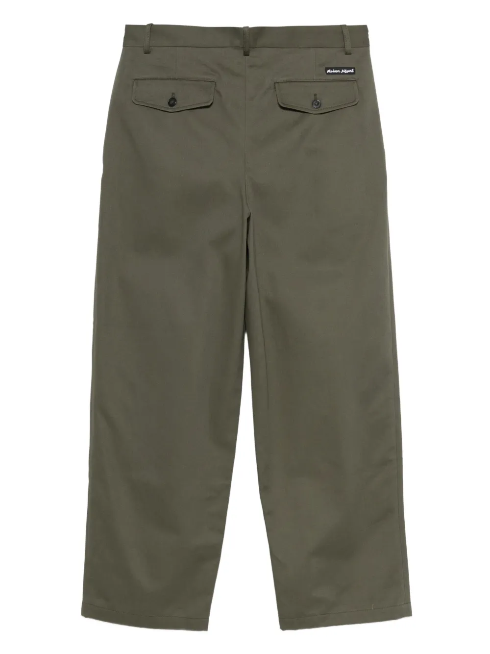 Maison Kitsuné straight-leg trousers - Groen