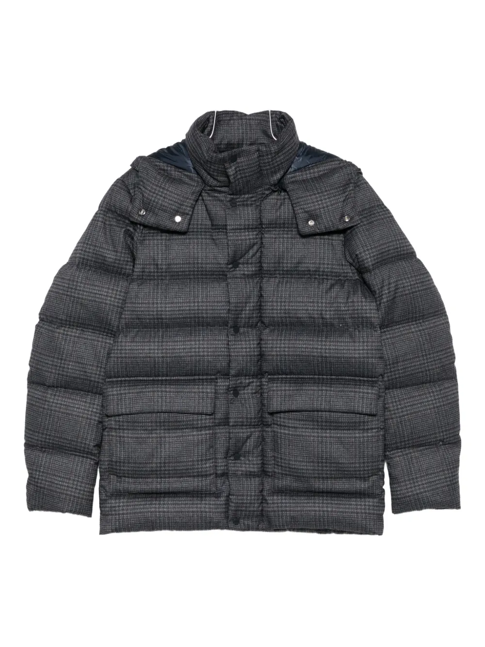 Herno Hooded Padded Coat In Gray