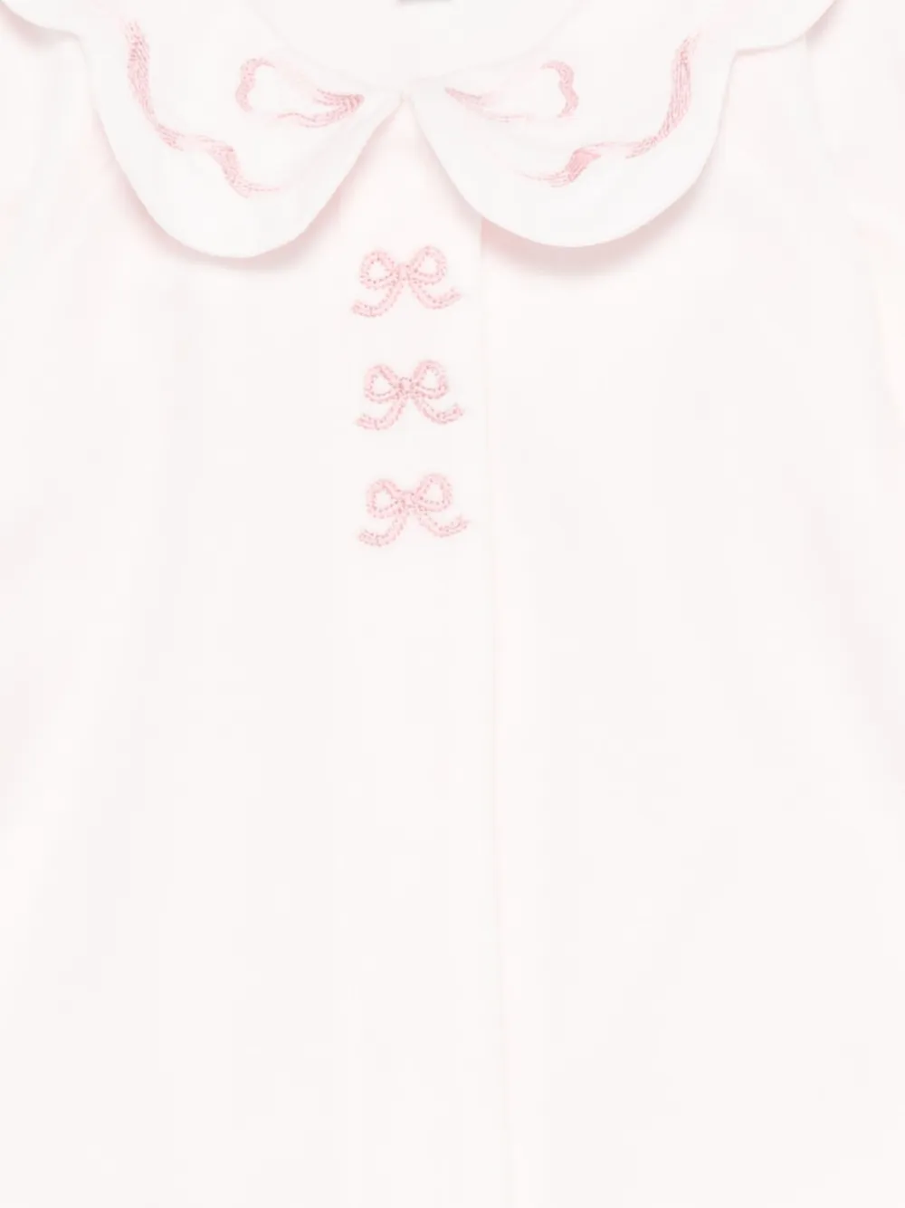 Tartine Et Chocolat Embroidered-bow Romper In Neutral