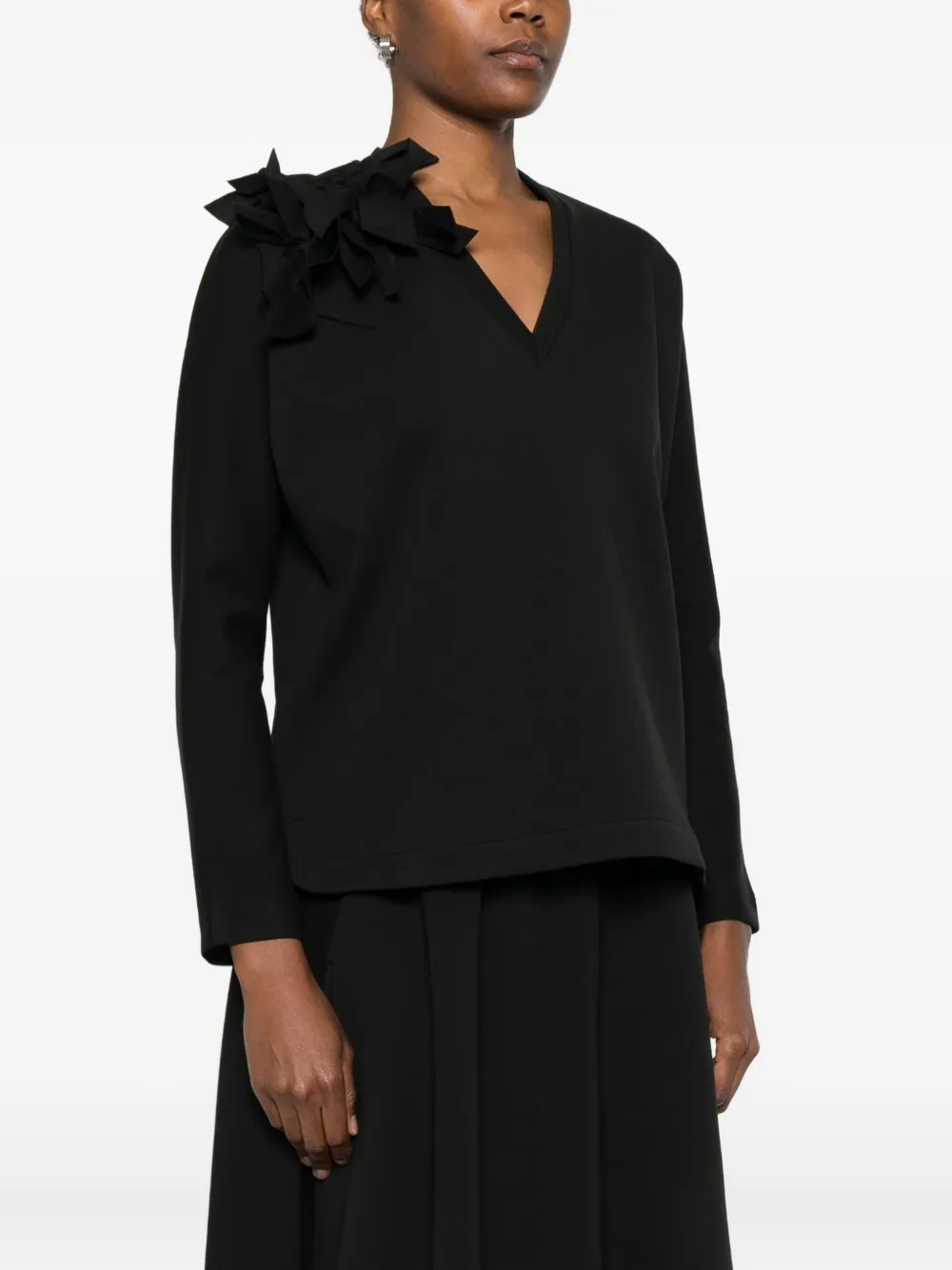  Psophia Bow-appliqué Blouse - Black 