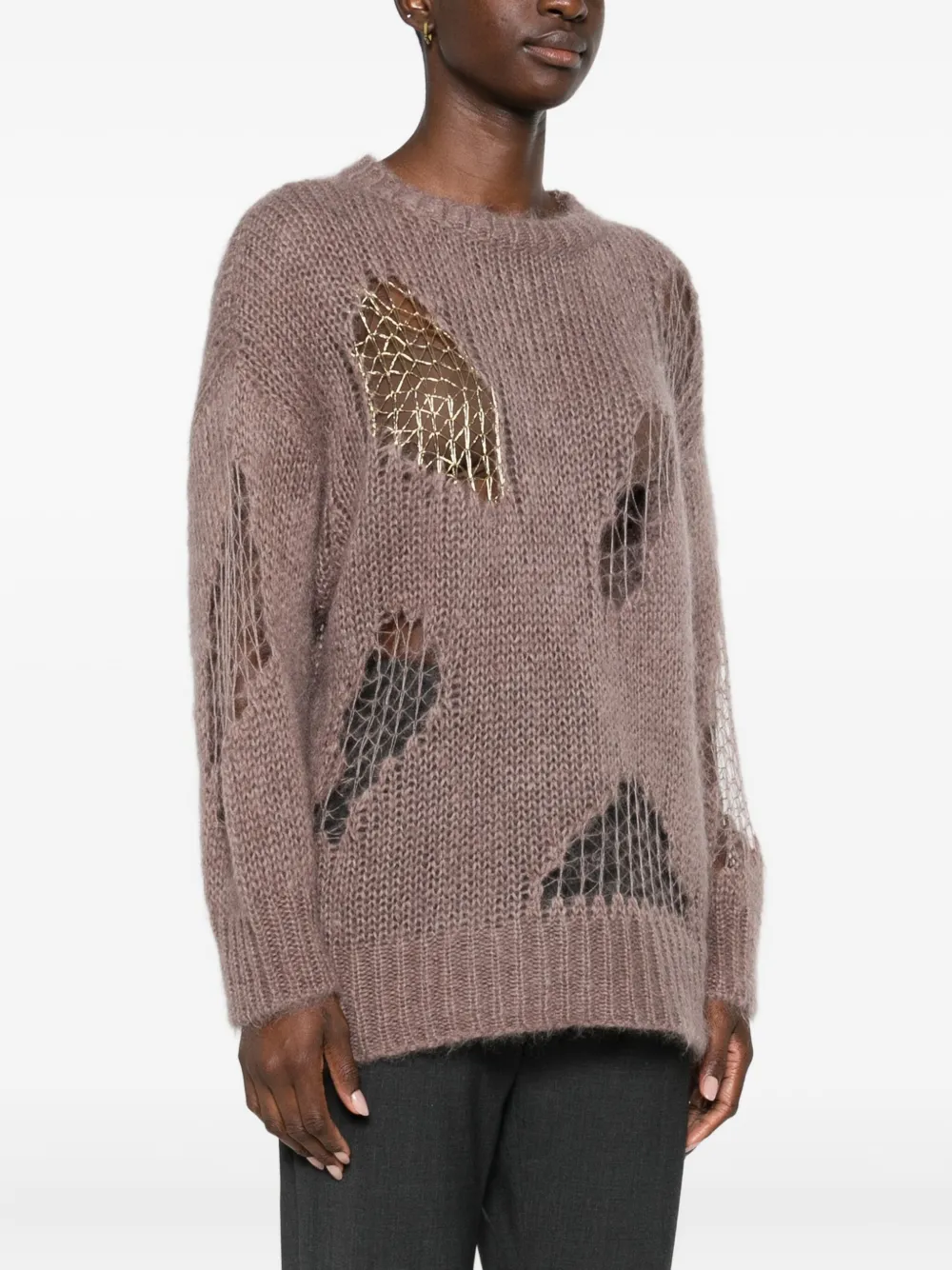 Fabiana Filippi Gerafelde trui Bruin