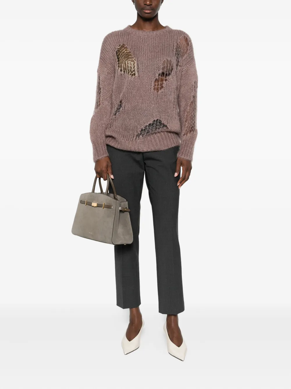 Fabiana Filippi Gerafelde trui Bruin