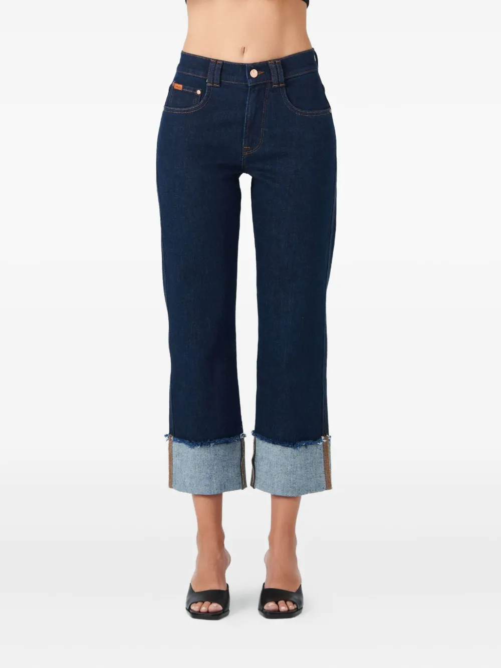No44 Persona jeans met cuffs - Blauw