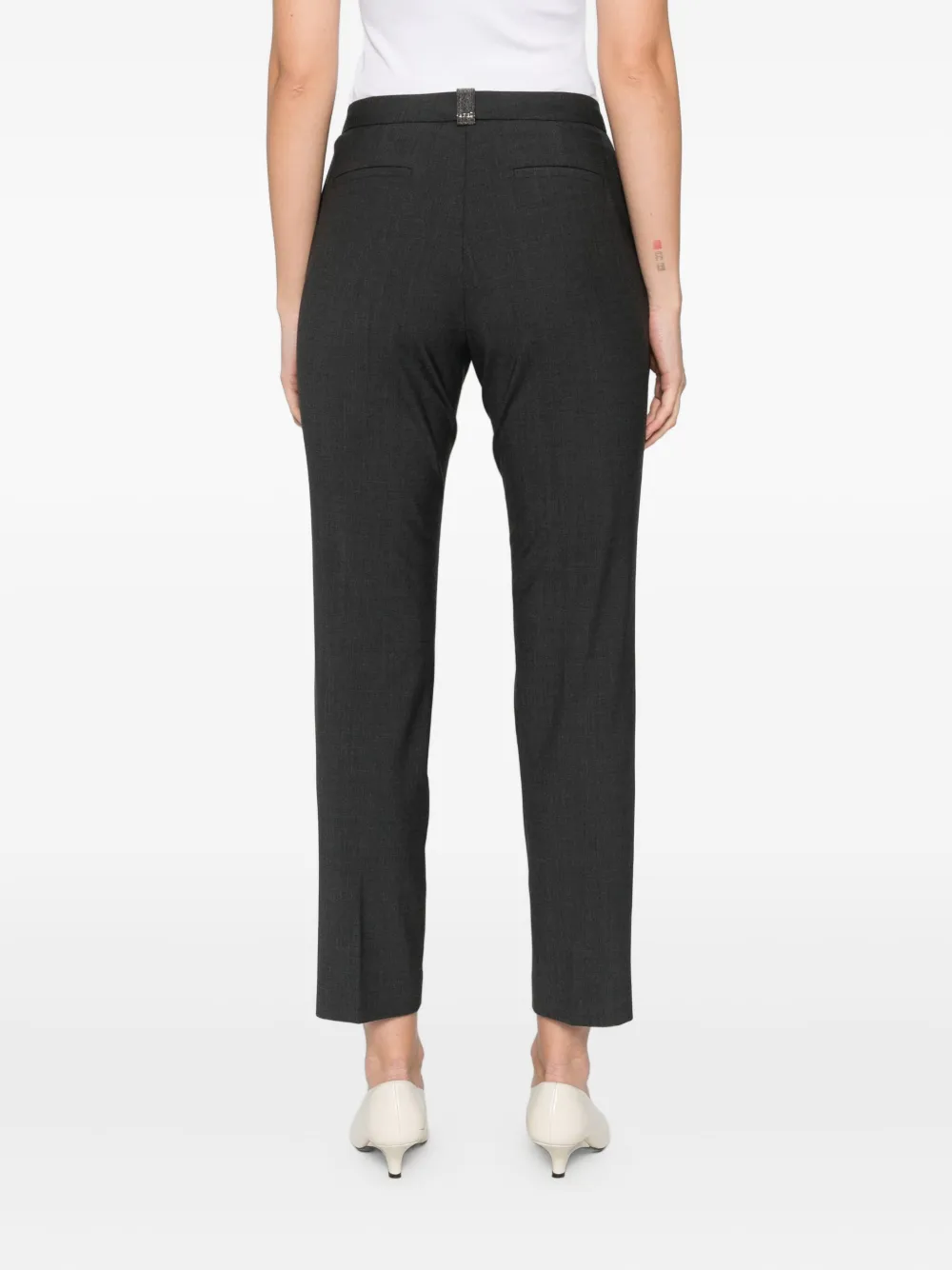 Fabiana Filippi Pressed-crease Trousers In Gray
