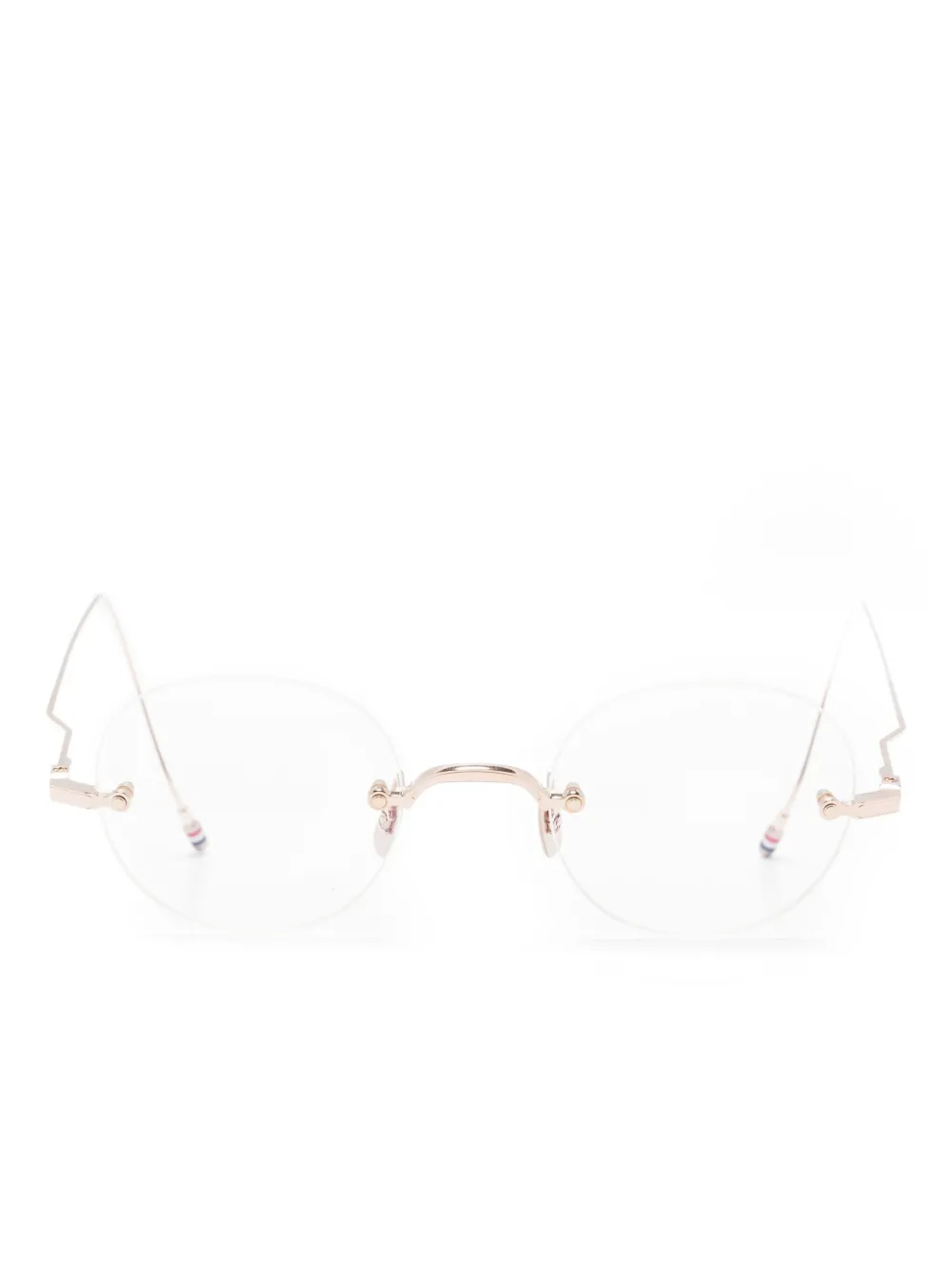 Thom Browne Eyewear round-frames rimless glasses | argent | Image 1
