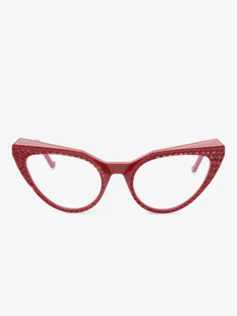 VAVA Eyewear textured cat-eye-frame glasses