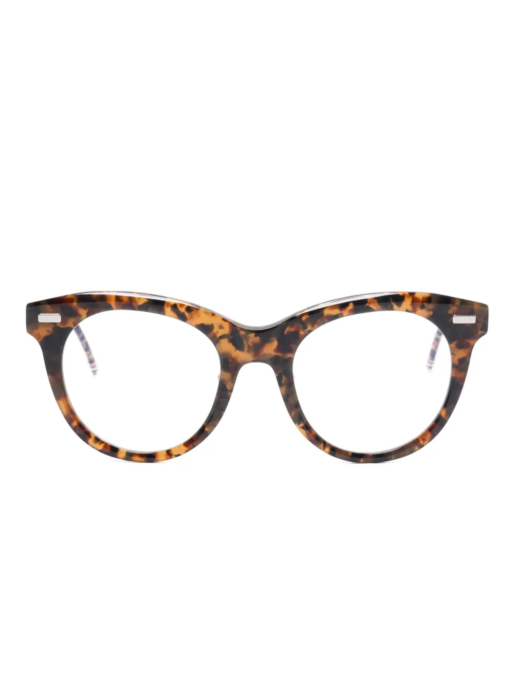 Thom Browne Eyewear tortoiseshell-effect glasses | Brown | Image 1