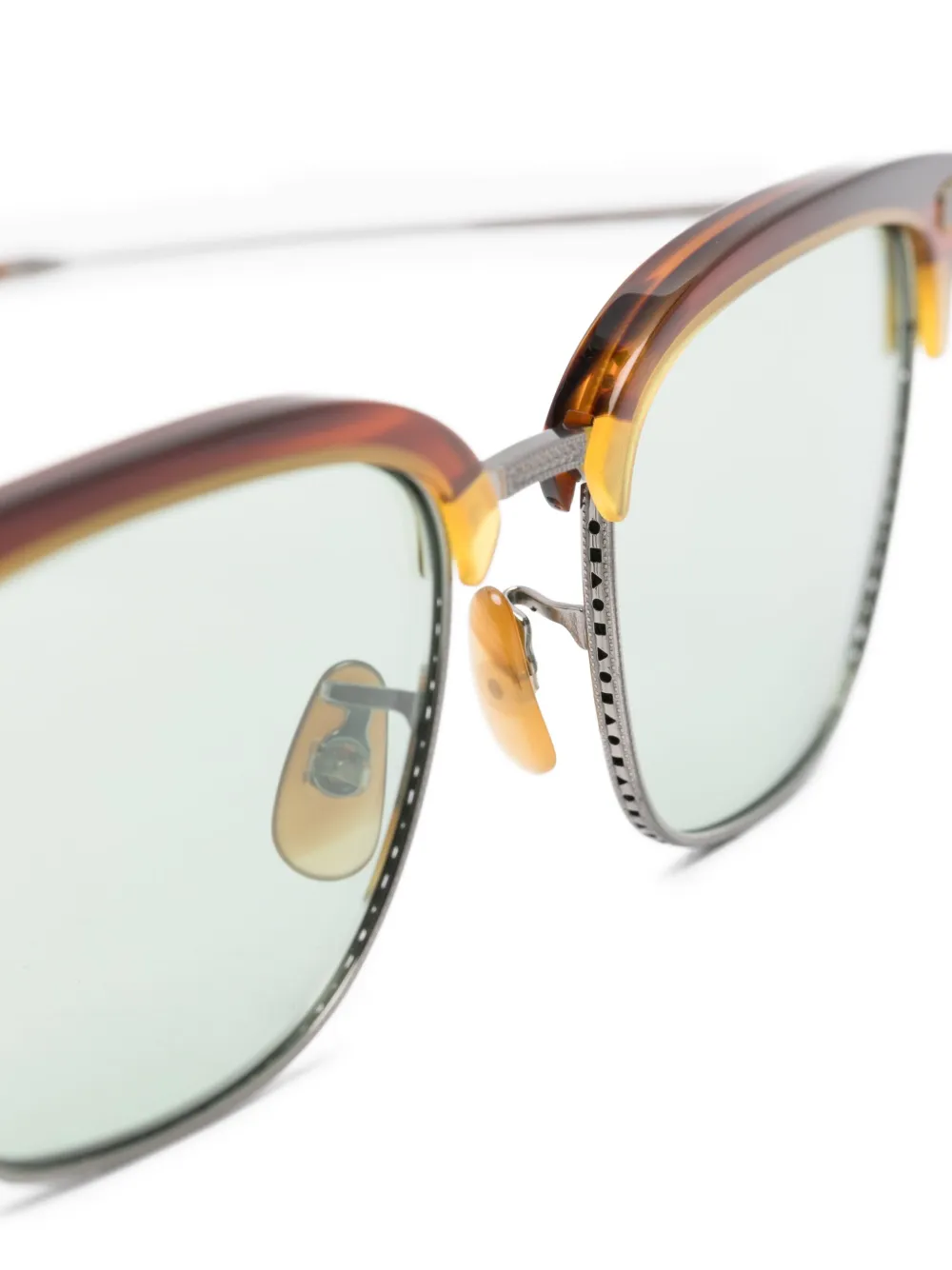 Oliver Peoples TK-12 zonnebril met browline montuur Zilver
