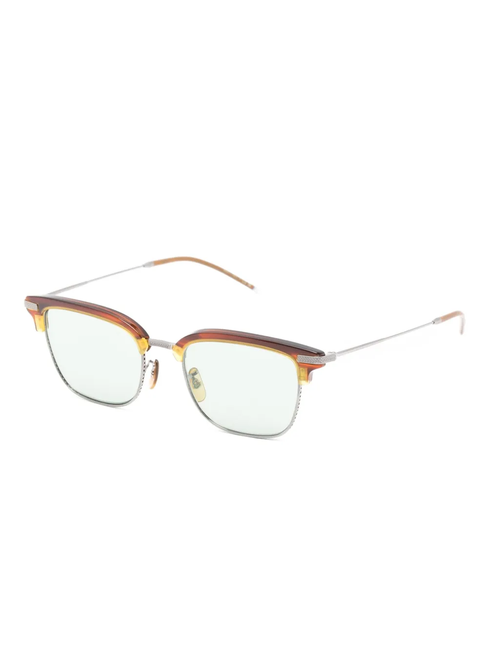Oliver Peoples TK-12 zonnebril met browline montuur - Zilver