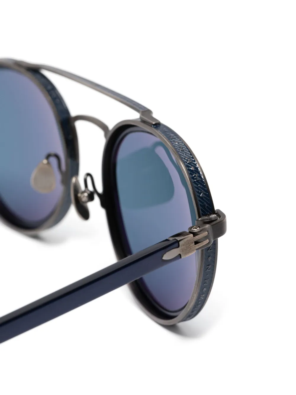 Matsuda Zonnebril met rond montuur Blauw