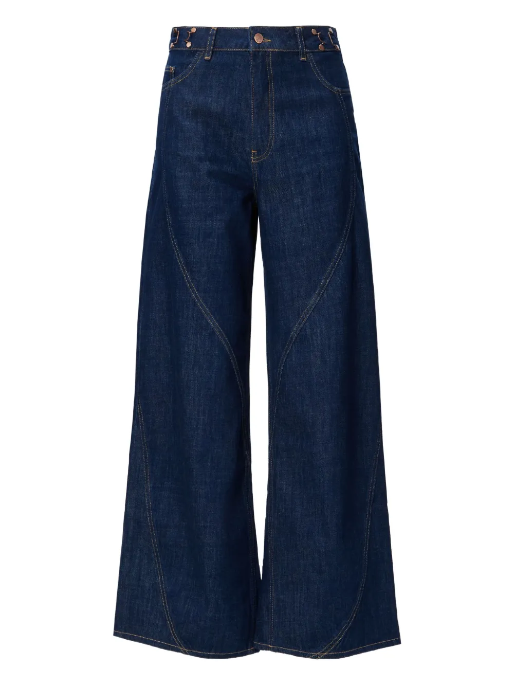 No44 curved-seam jeans - ブルー No44 curved-seam jeans - ブルー