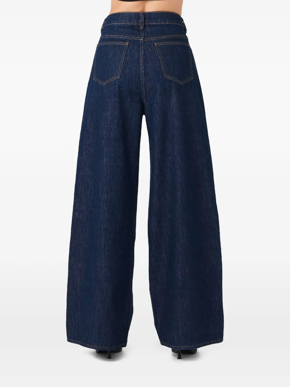 No44 Jeans met gewelfde zoom Blauw