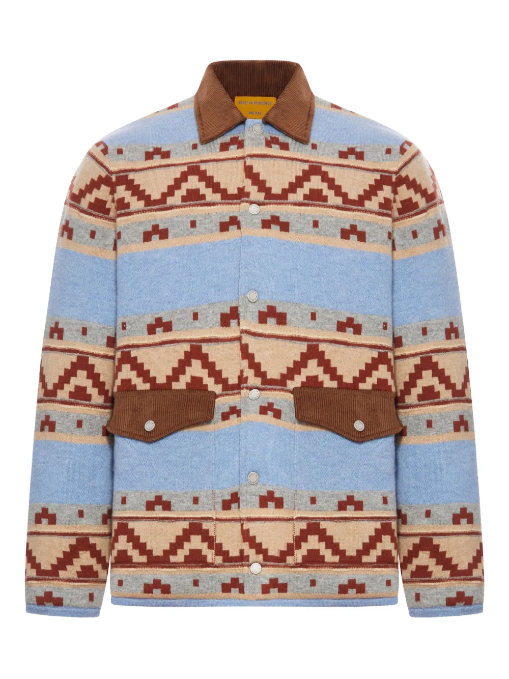 Guest In Residence geometric-pattern wool jacket | Neutrals | Image 1