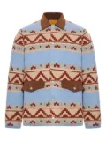 Guest In Residence geometric-pattern wool jacket - Neutrals