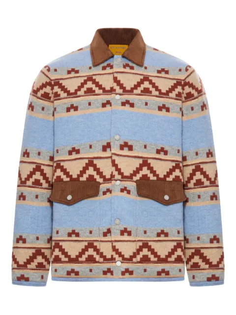 Guest In Residence geometric-pattern wool jacket