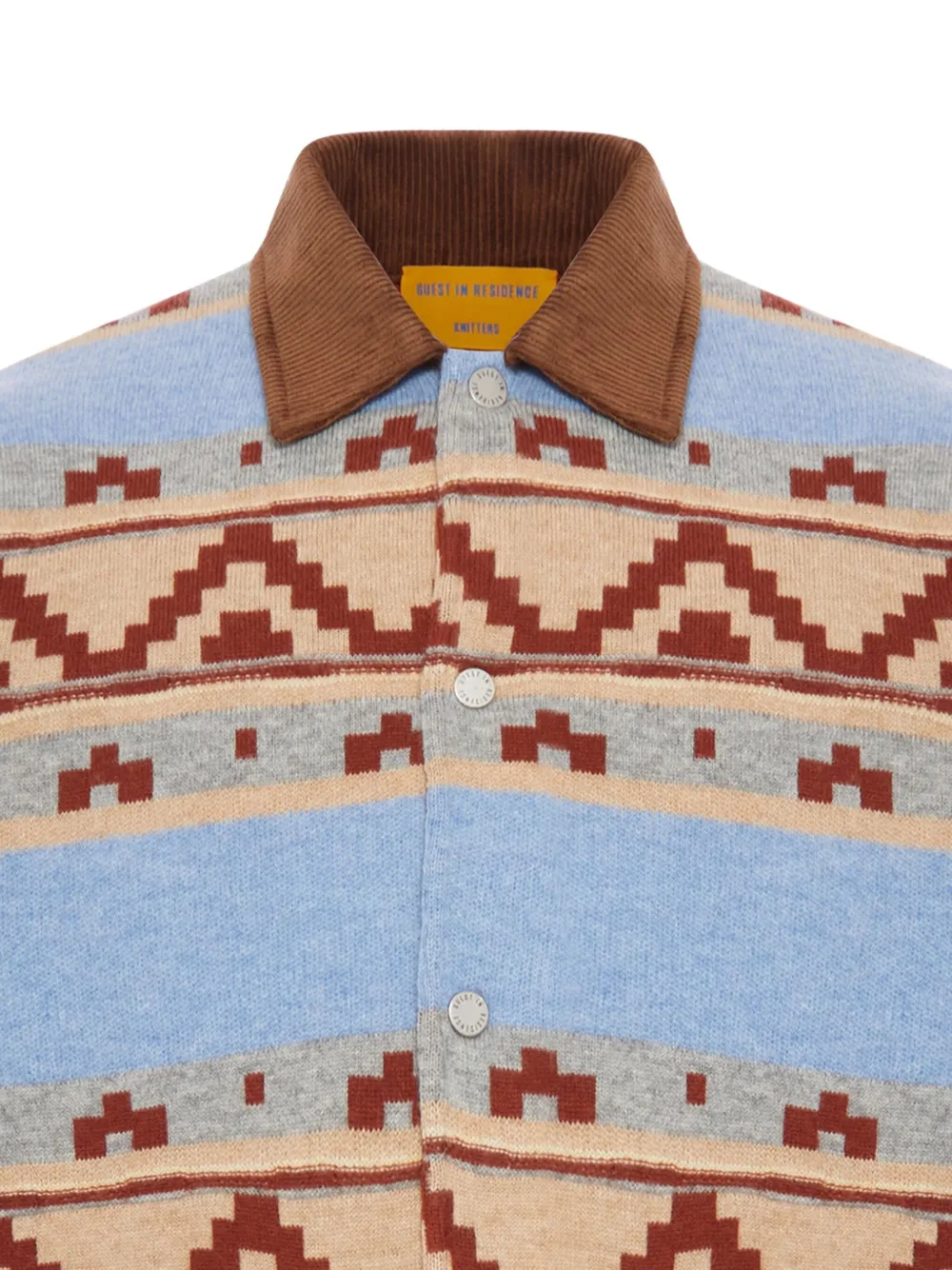 Guest In Residence geometric-pattern wool jacket | Shirt Jackets | Image 2