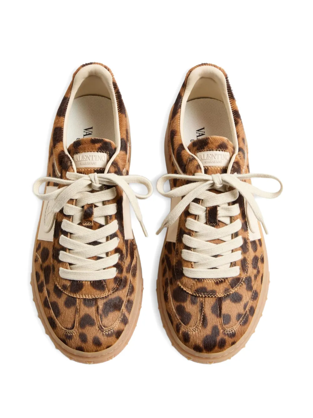 Valentino Garavani Upvillage ponyskin-effetc calfskin sneakers Brown