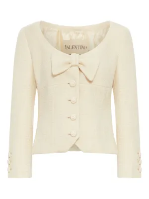 VALENTINO 白　ジャケット　フリル VALENTINO 白 ジャケット フリル