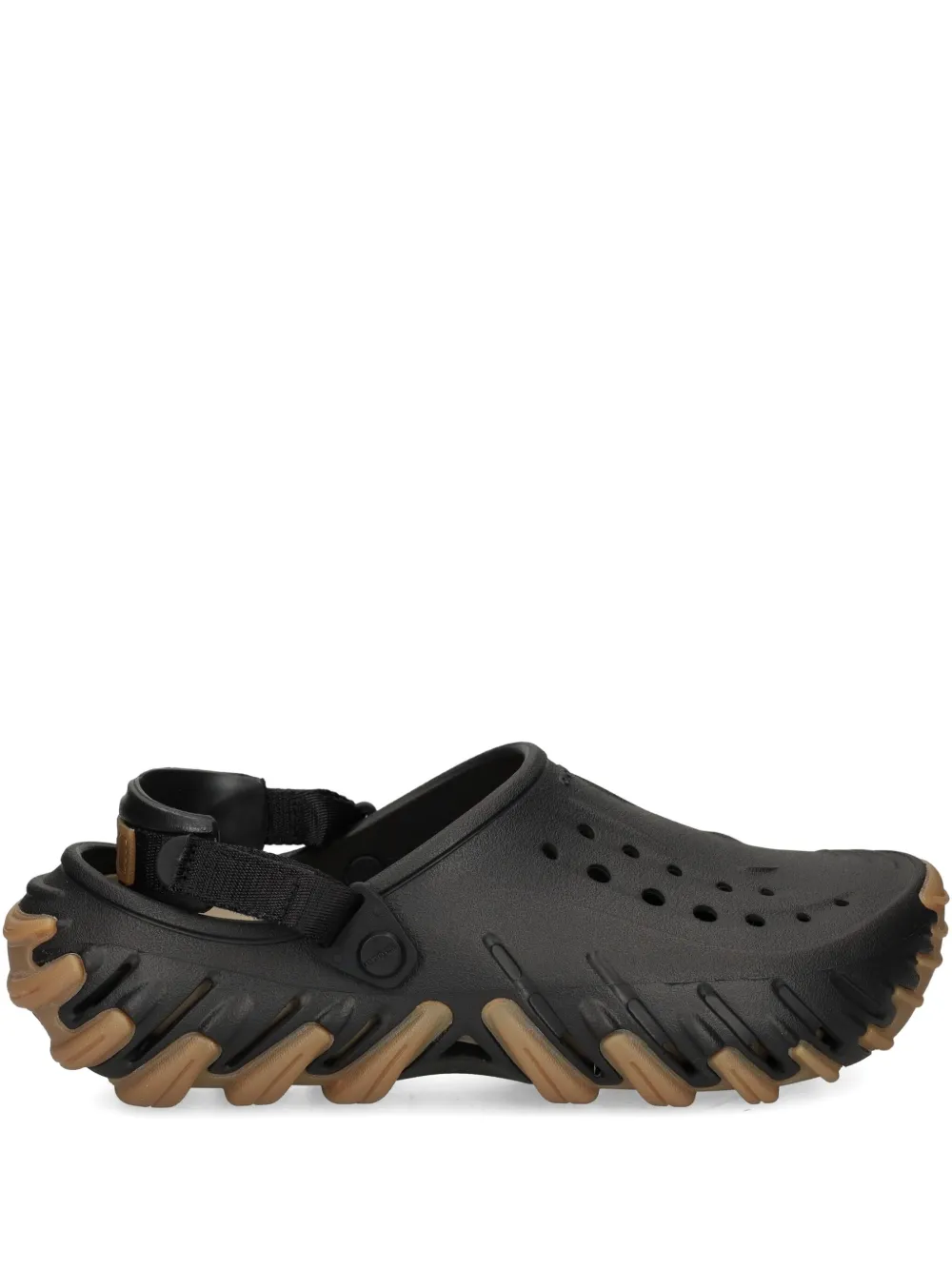 Crocs perforated-sole heel-strap clog sandals Black