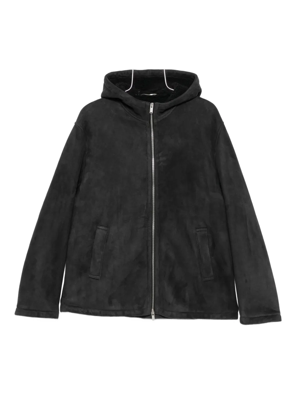 Lardini hooded zip-front jacket - Grigio