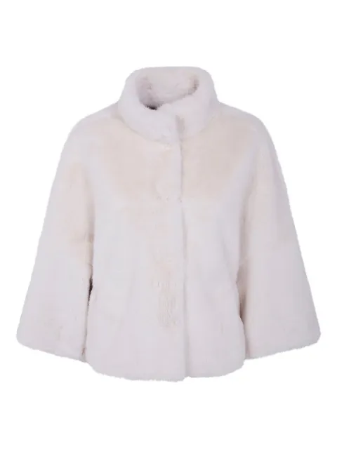 VALENTINI 1972 funnel-neck faux-fur jacket