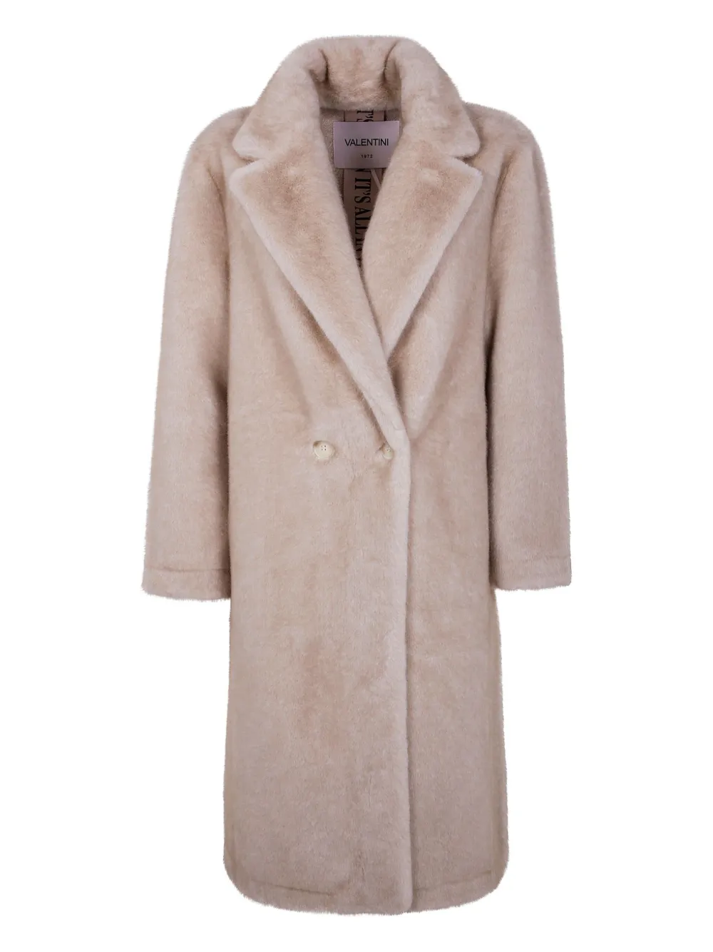 Valentini 1972 Double-breasted Faux-fur Coat In Multi