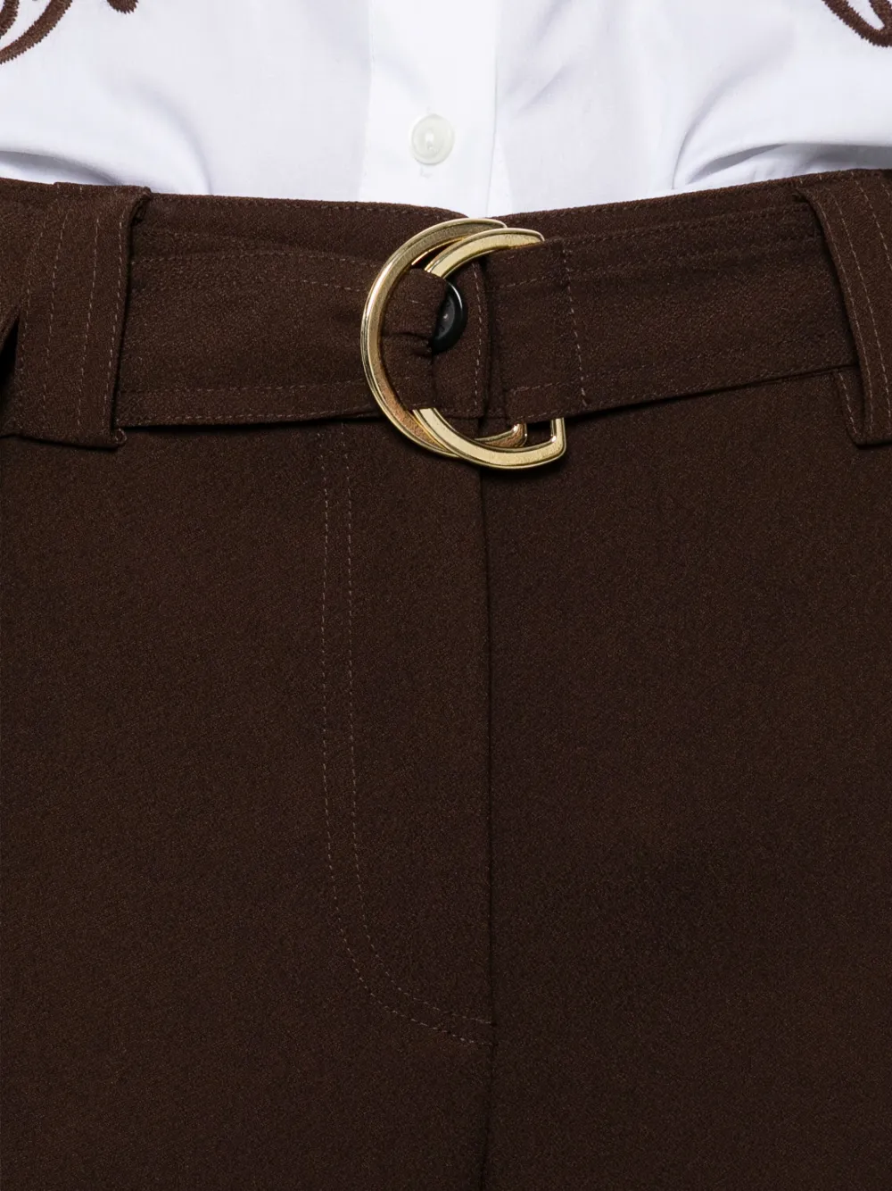 ERMANNO FIRENZE Broek met zak met ceintuur Bruin