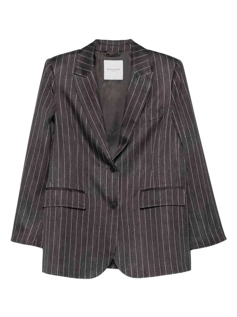 ERMANNO FIRENZE  stripe-pattern blazer | Grey | Image 1