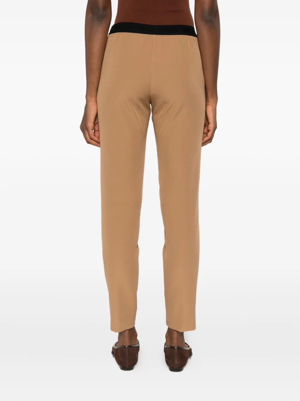 ERMANNO FIRENZE Broek met elastische taille Bruin