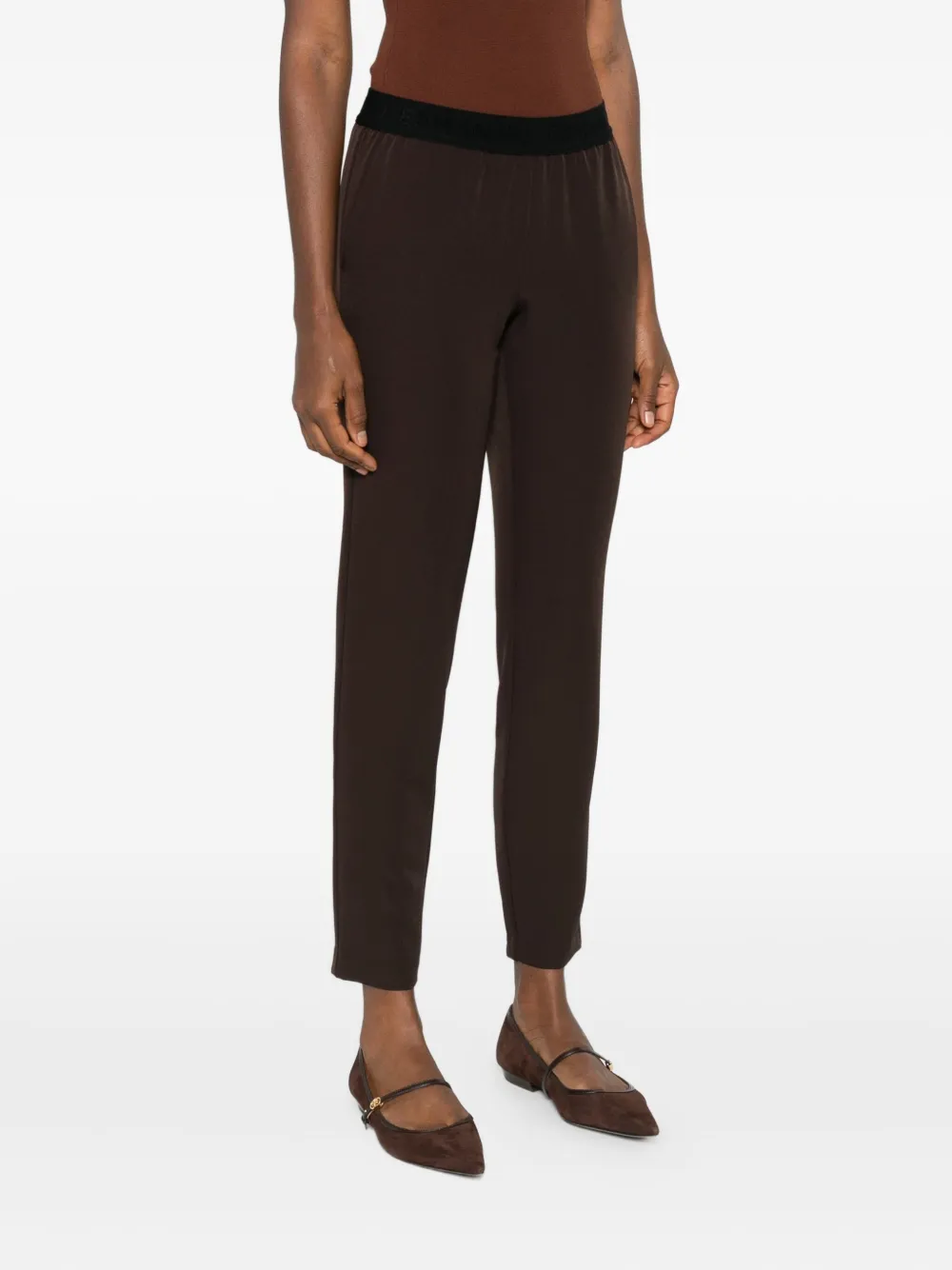 ERMANNO FIRENZE Broek met zakdetail Bruin