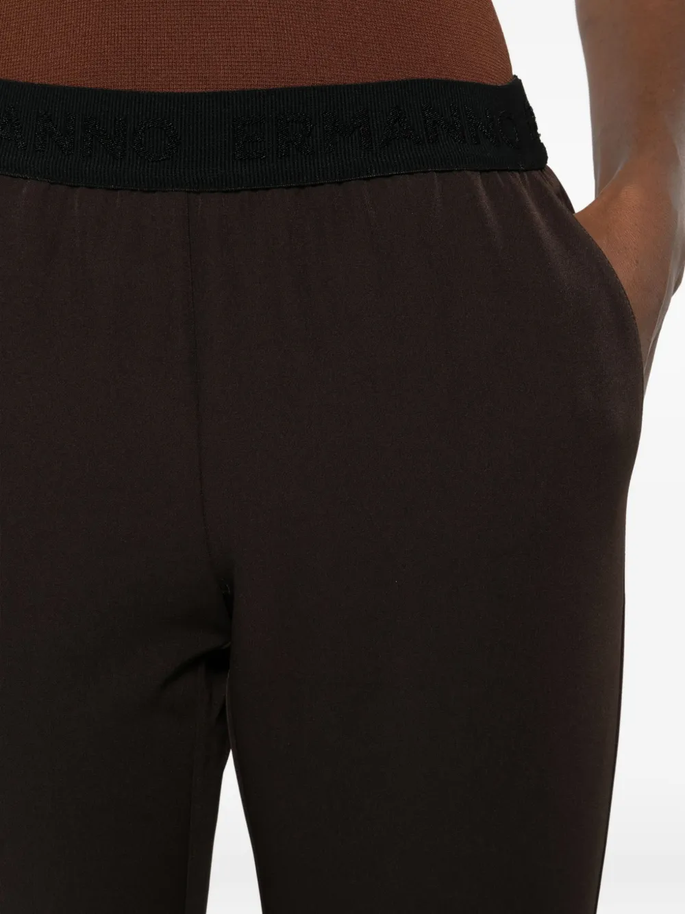 ERMANNO FIRENZE Broek met zakdetail Bruin