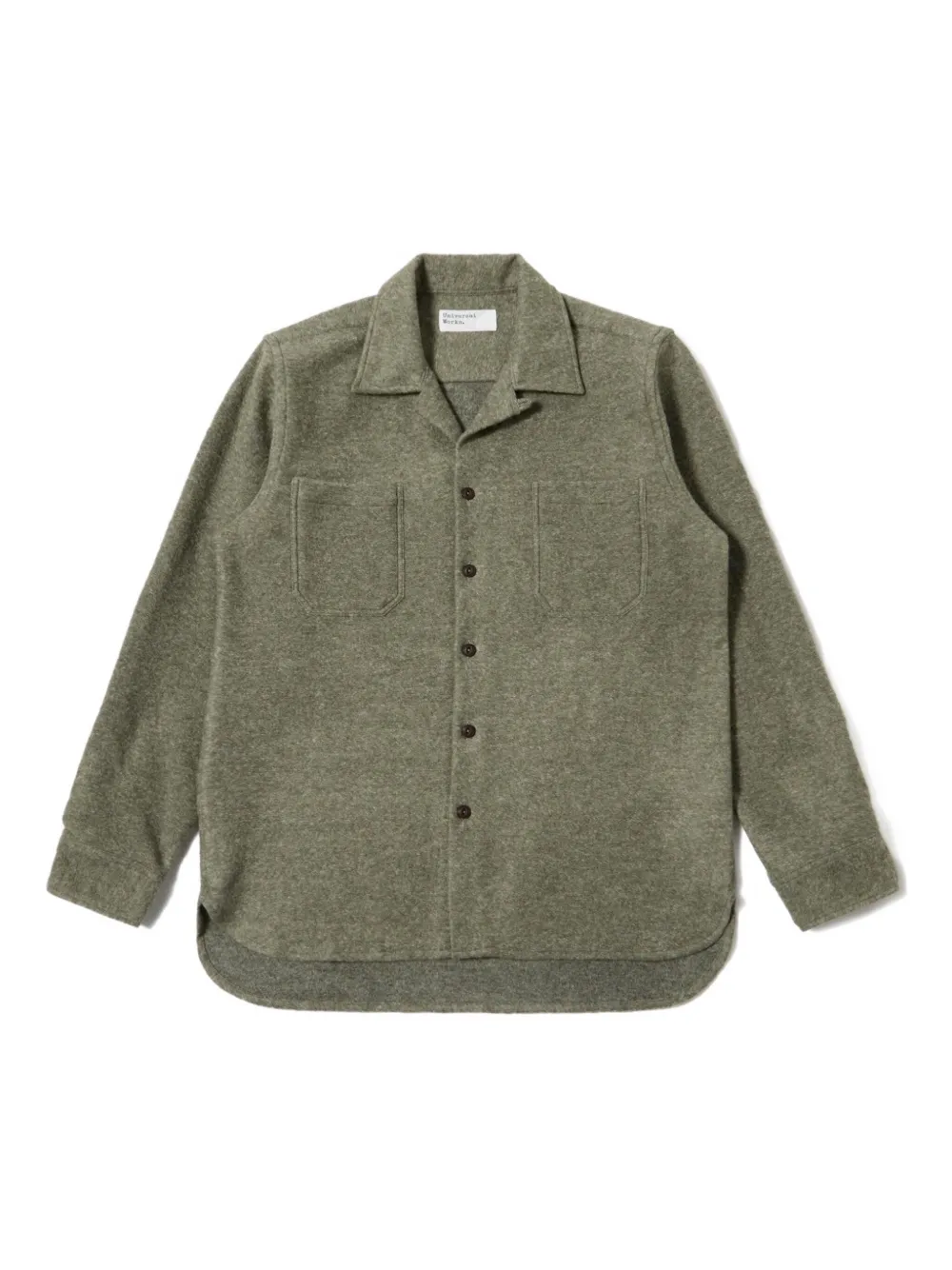 Universal Works patch-pocket button-cuff shirt - グリーン Universal Works patch-pocket button-cuff shirt - グリーン