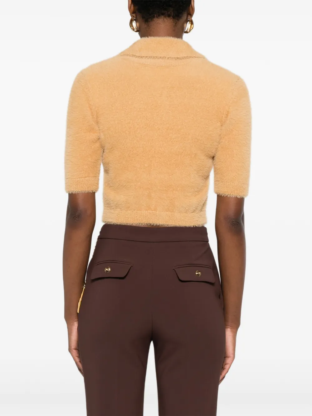 Elisabetta Franchi Cropped vest Beige